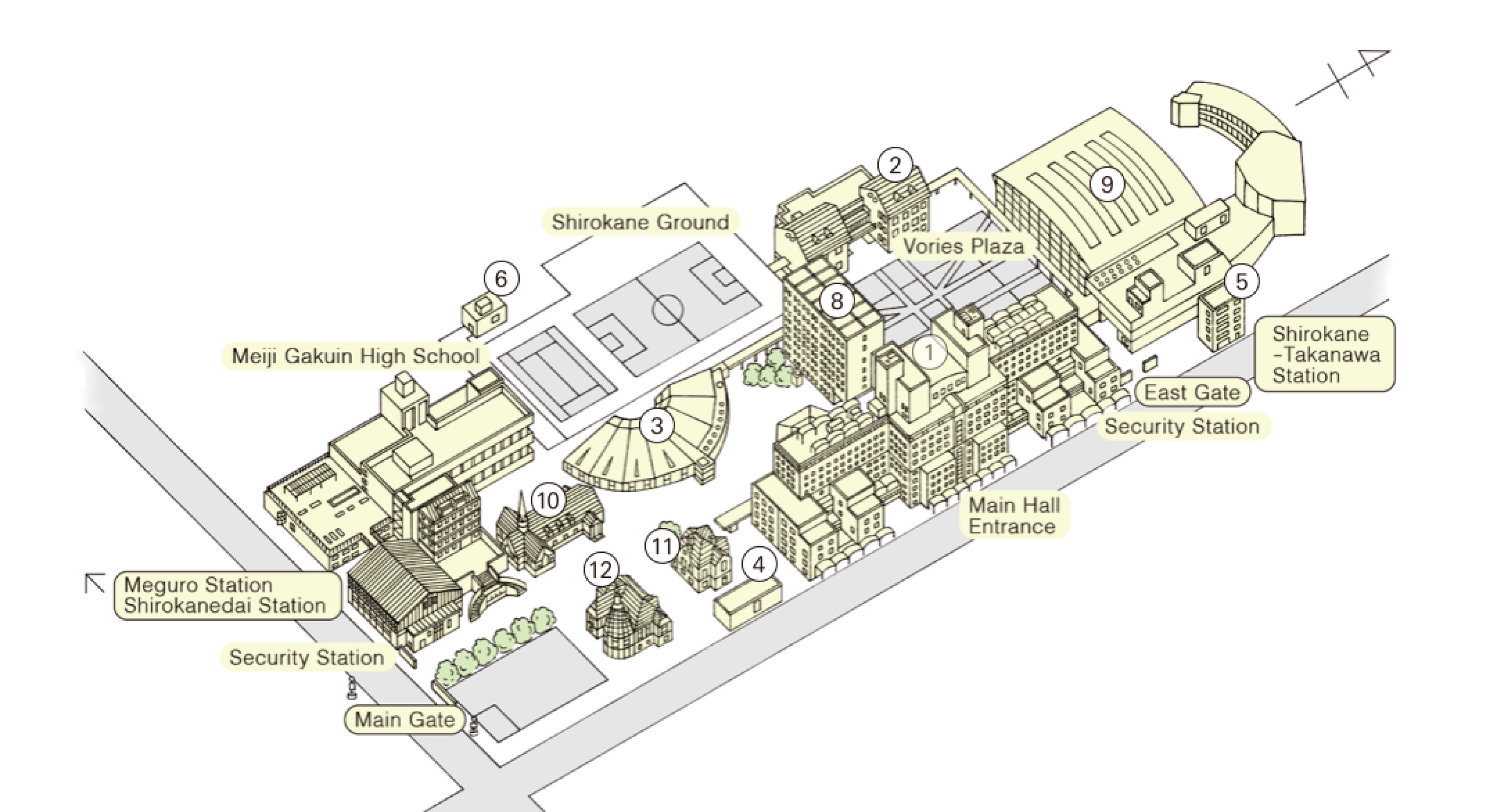 MGU Shirokane campus map